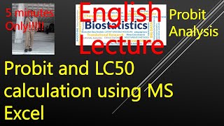 Probit and LC50 calculation using MS Excel [upl. by Anyek]