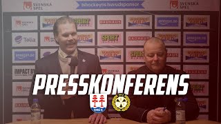 Presskonferens Timrå IK  Brynäs IF [upl. by Naujak]