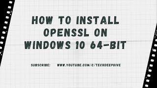 How to Install OpenSSL on windows 10 64bit [upl. by Hutchins542]