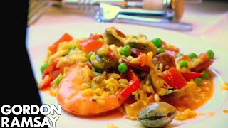 How To Make Paella  Gordon Ramsay [upl. by Nnylsia]