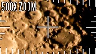 Mega zoom in on the moon  500x [upl. by Yam406]