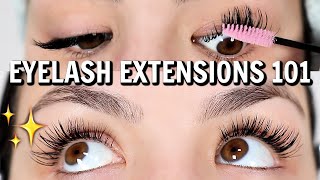 EYELASH EXTENSIONS 101  Everything You NEED To Know About Eyelash Extensions [upl. by Atilrac]