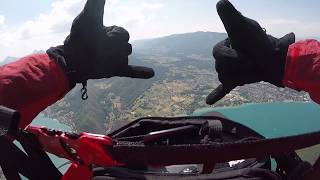 Paragliding Crash Accident at Annecy France  Raw Video [upl. by Atahs]