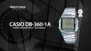 Casio DB3601A Classic Databank Stainless Steel Unisex Wrist Watch Review [upl. by Bucky]