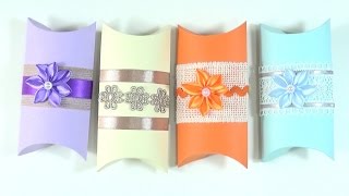 TUTORIAL Cómo hacer cajas de regalo  How to make a Pillow Box [upl. by Anivla]