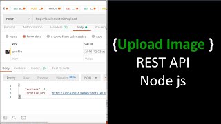 How to upload images using rest api in node js from scratch [upl. by Courcy]