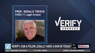 VERIFY Can a felon legally have a firearm in Texas [upl. by Einalem]