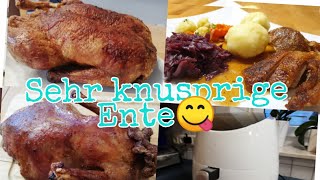 Ganze gebackene Ente mit Heißluftfrittöse  whole duck roasted with Airfryer [upl. by Bronnie916]