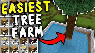 The EASIEST TREE FARM in Minecraft Bedrock 121 [upl. by Sherfield]