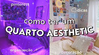 Como ter um QUARTO AESTHETIC gastando POUCO  Dicas de DECORAÇÃO das GRINGAS  Quarto PINTEREST [upl. by Eng574]