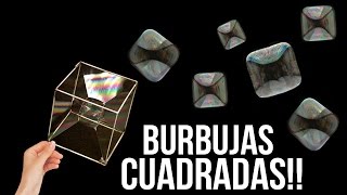 HAZ BURBUJAS CUADRADAS EXPERIMENTOS CASEROS INCREIBLES  Tutoriales Belen [upl. by Netsreik]