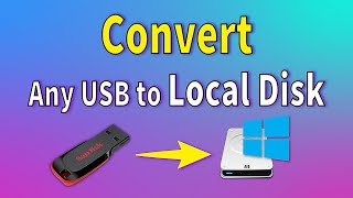 Easy convert usb flash drive to local disk [upl. by Ahsaelat]