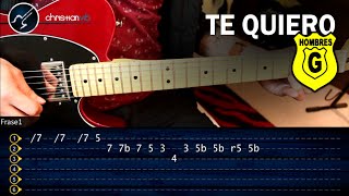 Como tocar Te Quiero de HOMBRES G en guitarra  Tutorial SOLO [upl. by Glavin]