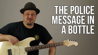 The Police  Message In A Bottle Guitar Lesson  How to Play on Guitar  Chords Riff [upl. by Sharai]