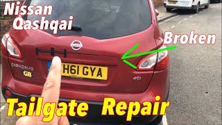 Nissan Qashqai tailgate boot lid repair [upl. by Aleuqahs]