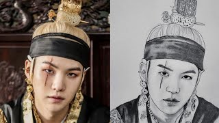 How to draw Suga Agust D  Daechwita step by step  BTS Drawing Tutorial  YouCanDraw [upl. by Jacynth]