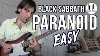 Black Sabbath  Paranoid  Guitar Lesson  EASY [upl. by Bodnar]