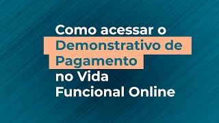 Como acessar o demonstrativo de pagamento no Vida Funcional Online [upl. by Annocahs306]