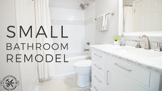 DIY Small Bathroom Remodel  Bath Renovation Project [upl. by Ssilb]