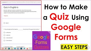 How to Make a Quiz Using Google Forms [upl. by Anaeel237]