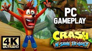 Crash Bandicoot N Sane Trilogy PC Gameplay 4K 60fps [upl. by Sims872]