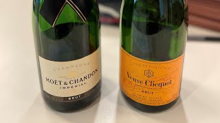 Premium Champagne Review Veuve Clicquot NV Yellow Label amp Moet amp Chandon Brut Imperial [upl. by Senoj813]