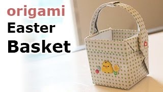 Origami Easter Basket  DIY  Paper Kawaii [upl. by Dannon79]