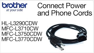 Connecting the cords  Brother MFCL3770CDW or HLL3290CDW [upl. by Shull]