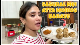 Atta momos amp chutney banai  full recipe vlog [upl. by Ares]