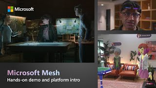 Microsoft Mesh handson demo  New platform to deliver collaborative mixed reality experiences [upl. by Trin]