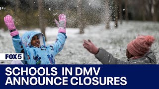 DC snow Schools closed as more snow on the way [upl. by Ahsieyt]