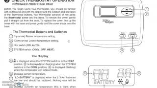 White Rodgers Thermostat Manual [upl. by Andrej794]