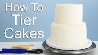 The EASIEST way to Tier a Cake [upl. by Aekim135]