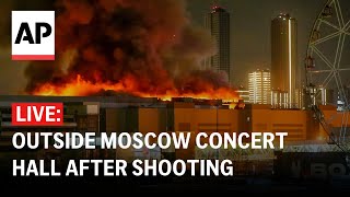 LIVE Outside Moscow concert hall after mass shooting [upl. by Bannasch]