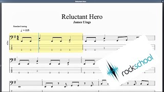 Reluctant Hero Rockschool Grade 1 Bass [upl. by Fakieh]