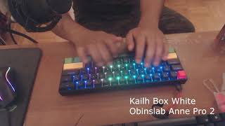 Quick Typing Test  Cherry MX Blue vs Kailh Box White [upl. by Kelula817]