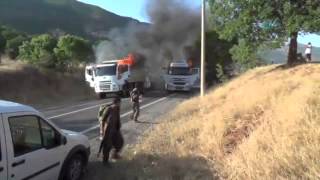 PKK’lı Teröristlerin Araçları Yakma Anı Kamerada [upl. by Sweeney886]