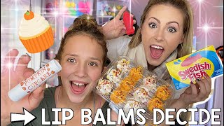 LETTING MY LIP BALM COLLECTION CHOOSE WHAT KALLI EATS CHALLENGE 😱🤣 [upl. by Mckenna928]