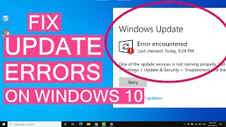 How To Fix All Windows 10 Update Errors  Fix Error Encountered [upl. by Ojela]