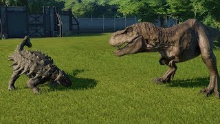 AnkylosaurusFully Modified VS TRex IRex IRaptor Spinosaurus and Allosaurus  JWE [upl. by Bonnell]