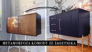 METAMORFOZA KOMODY ZE ŚMIETNIKA  MALOWANIE I OKLEJACIE MEBLI CZ2  DIY MAKEOVER DRESSER [upl. by Bernardo]