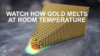 Watch how gold melts at room temperature [upl. by Atrebla]