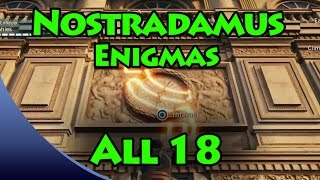 Assassins Creed Unity  Nostradamus Enigma Solutions All 18 Puzzle Locations From the Past [upl. by Nythsa]