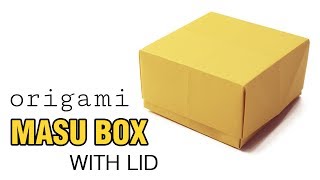 Easy Origami Masu Box amp Lid Tutorial  DIY  Paper Kawaii [upl. by Neetsyrk180]