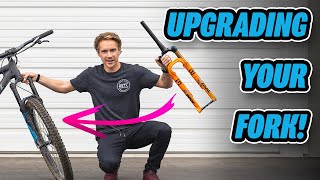 How To Upgrade Your Mountain Bike Fork Every Detail To Consider [upl. by Aicilak]