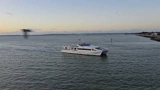 Wightlink Wight ryder 2 coming into Portsmouth on an early sailing [upl. by Saxon462]