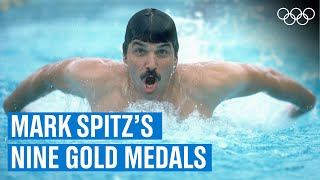 All NINE of Mark Spitzs gold medal races  Athlete Highlights [upl. by Jacky]