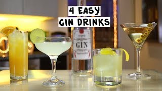 Four Easy Gin Drinks [upl. by Eriuqs]