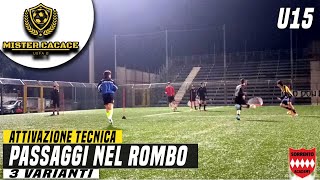 ATTIVAZIONE CALCIO GIOVANISSIMI PASSAGGI NEL ROMBO [upl. by Novahc211]