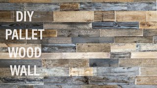 DIY Reclaimed Pallet Wood Wall [upl. by Nallij]